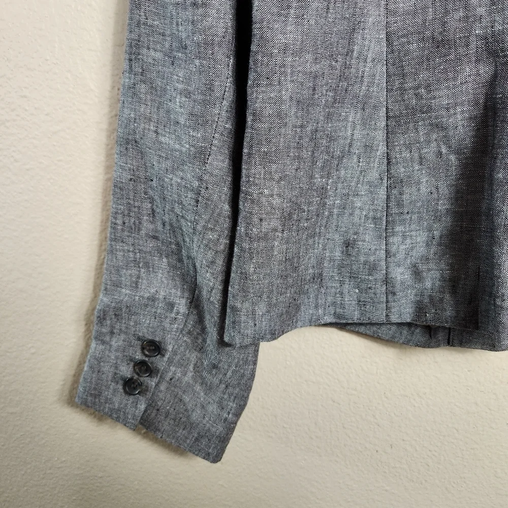 Banana Republic Womens 100% Linen Short 2 Button Collar Blazer-Size 10 - Picture 5 of 8